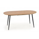 Стол обеденный HALMAR COLORADO дуб золотой/черный 120-160/80